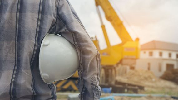  Builders working on a construction site